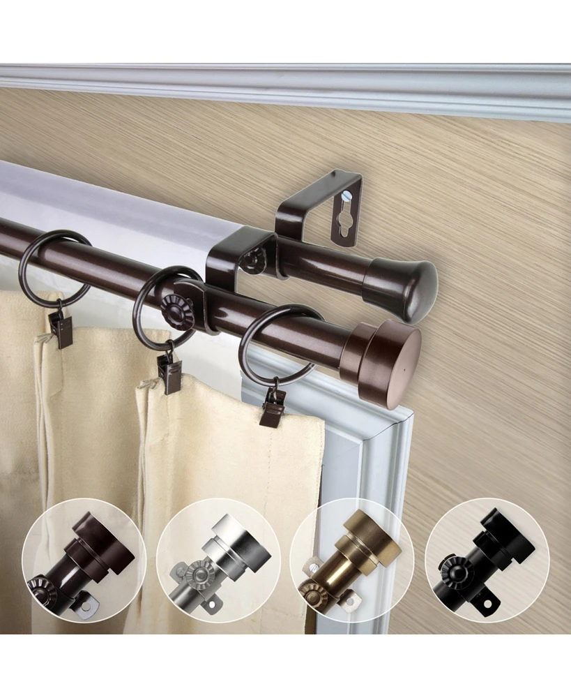 Topper 13/16" Double Curtain Rod 28-48