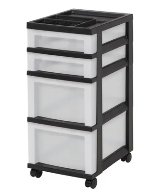Drawer Storage Cart with Organizer Top