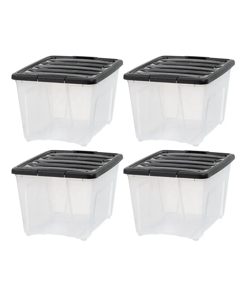 Iris Usa 4 Pack 72qt Clear View Plastic Storage Bin With Lid And
