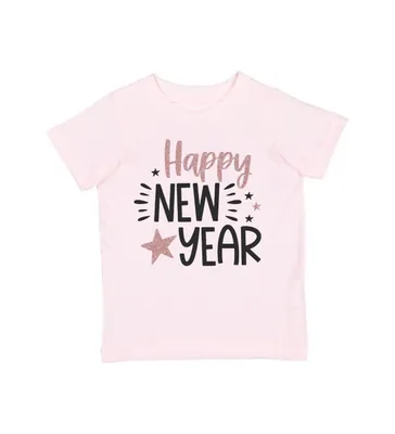 Sweet Wink Little and Big Girls Happy New Year Short Sleeve T-Shirt