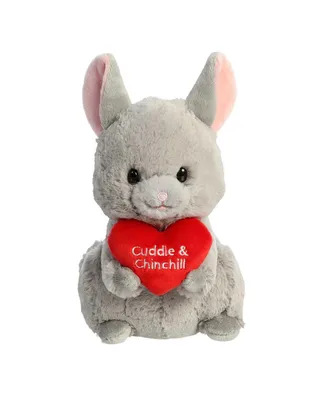 Aurora Small Just Sayin' Cuddle & Chinchill Chinchilla Valentine Heartwarming Plush Toy Gray