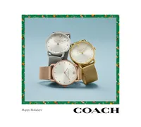 Coach Women's Elliot Silver Stainless Steel Mesh Bracelet Watch 36mm