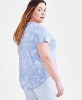 Style & Co Plus Size Graphic Print T-Shirt, Created for Macy's