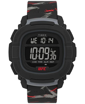 Timex Ufc Men's Shockxl Digital Black Polyurethane Watch, 47mm