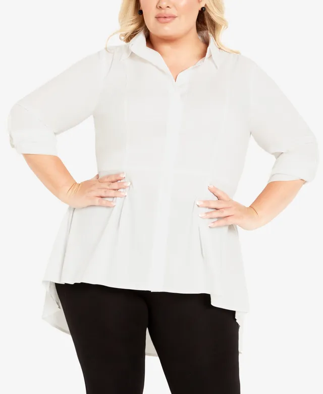 Avenue Plus Size Longline Blouse Top