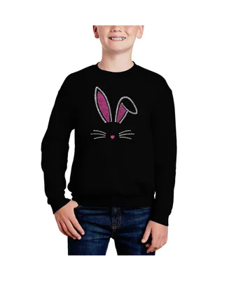 Bunny Ears - Big Boy's Word Art Crewneck Sweatshirt