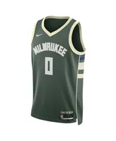 Men's and Women's Nike Damian Lillard Hunter Green Milwaukee Bucks Swingman Jersey - Icon Edition