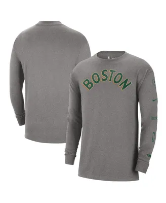 Men's Nike Charcoal Boston Celtics 2023/24 City Edition Max90 Expressive Long Sleeve T-shirt