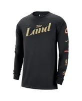 Men's Nike Black Cleveland Cavaliers 2023/24 City Edition Max90 Expressive Long Sleeve T-shirt