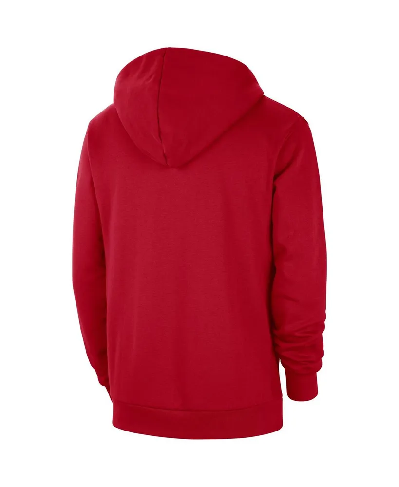 Men's Nike Red Distressed Philadelphia 76ers 2023/24 City Edition Courtside Standard Issue Pullover Hoodie