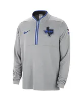 Men's Nike Silver Dallas Mavericks 2023/24 City Edition Authentic Coaches Half-Zip Jacket