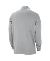 Men's Nike Silver Dallas Mavericks 2023/24 City Edition Authentic Coaches Half-Zip Jacket