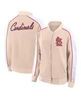 Women's Fanatics Tan St. Louis Cardinals Luxe Lounge Full-Snap Jacket