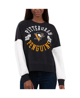 Women's G-iii 4Her by Carl Banks Black Pittsburgh Penguins Team Pride Pullover Sweatshirt