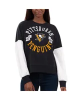 Women's G-iii 4Her by Carl Banks Black Pittsburgh Penguins Team Pride Pullover Sweatshirt