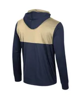 Men's Colosseum Navy Notre Dame Fighting Irish Warm Up Long Sleeve Hoodie T-shirt