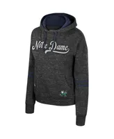 Women's Colosseum Charcoal Notre Dame Fighting Irish Catherine Speckle Pullover Hoodie