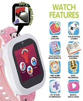 Playzoom V3 Girls White and Pink Silicone Smartwatch 42mm Gift Set