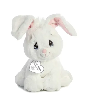 Aurora Small Floppy Bunny Precious Moments Inspirational Plush Toy White 8.5"