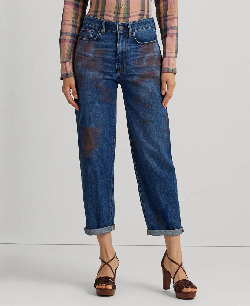Lauren Ralph Lauren Women's High-Rise Relaxed Cropped Jeans