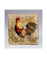 Certified International Gilded Rooster 4-Pc. Salad Plate