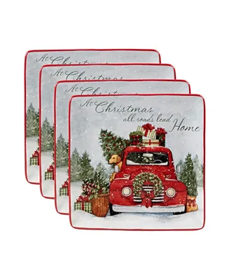 Certified International Home for Christmas 4-Pc. Dinner Plate