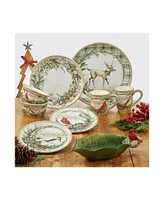 Certified International Holly and Ivy 4-Pc. Dessert Plate