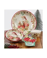 Certified International Christmas Story 4 Piece Soup Bowl