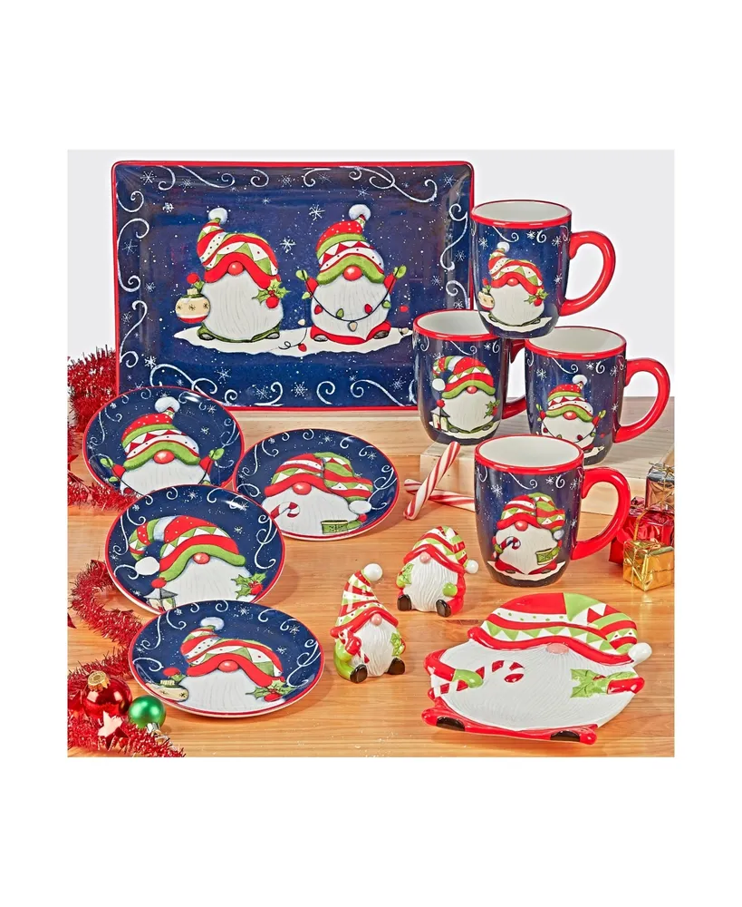 Holiday Magic Gnomes 4 Piece Mug Set