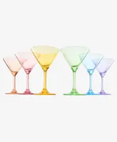 The Wine Savant Crystal Luxury Martini Glasses, Set of 6