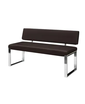 Inspired Home Coraline Leather Pu Bench