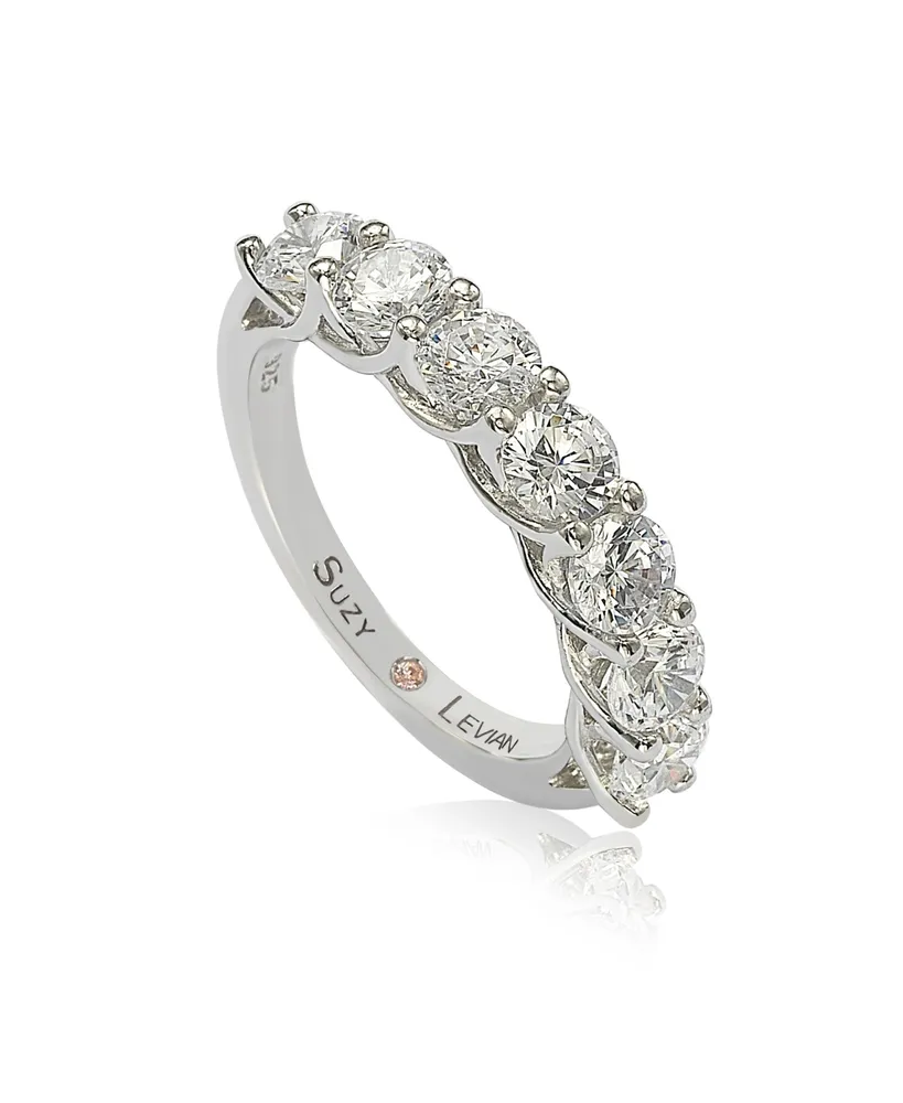 Suzy Levian Sterling Silver Cubic Zirconia White Modern Eternity Band –  SUZY LEVIAN NEW YORK