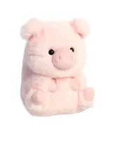Aurora Mini Prankster Pig Rolly Pet Round Plush Toy Pink 5"