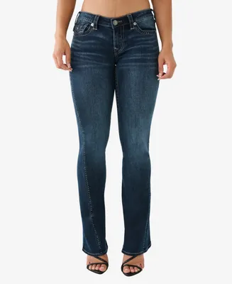 True Religion Women's Joey Crystal Flap Flare Jeans