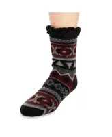 Muk Luks Men's Cabin Socks, Navy Camo