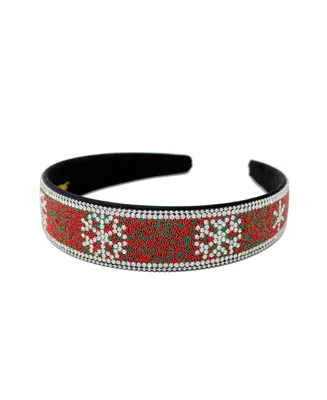 Girl's Red Christmas Snowflake Headband