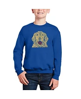 Dog - Big Boy's Word Art Crewneck Sweatshirt