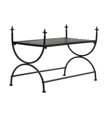 Bench Vintage like Style Metal 32.7"x16.5"x21.7" Black