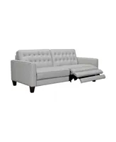 Wesley 81" Genuine Leather Power Footrest Tuxedo Arm Sofa