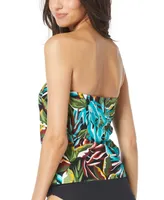 Vince Camuto Women's Printed Draped Tankini Top