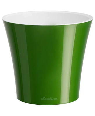 Decopots Plastic Round Modern Flower Pot with Drainage Planter