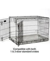 PetFusion PuppyChoice Solid Foam Dog Crate Bed, Grey