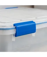 Iris 44 Quart and 26.5 Quart WeatherPro Storage Box Combo with Durable Lid and Seal and Secure Latching Buckles