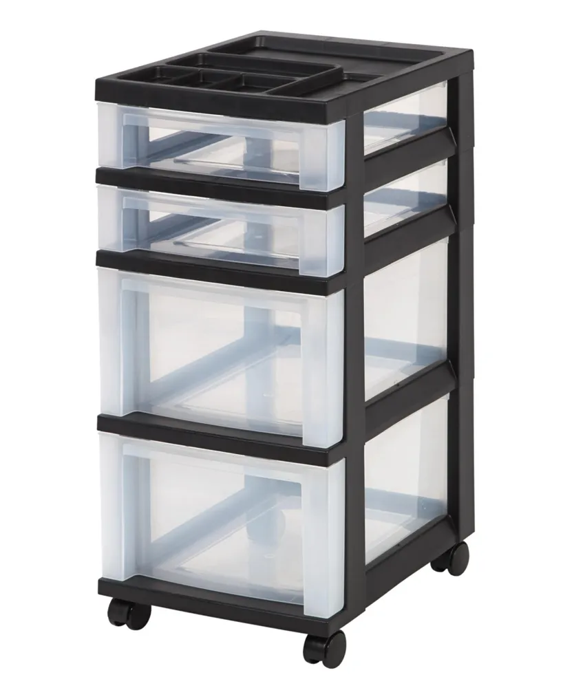 Drawer Rolling Storage Cart with Organizer Top