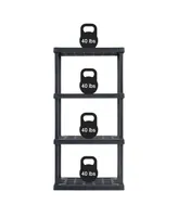 Iris 4-Tier Shelving Unit, Black