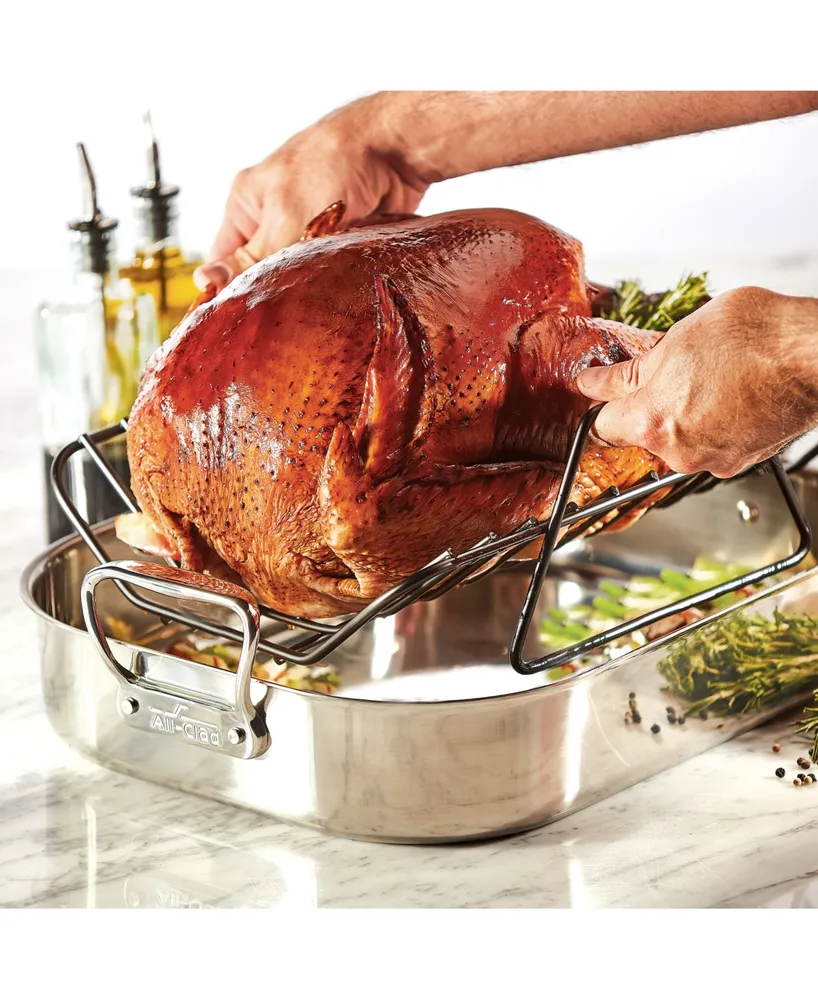 All-Clad Gourmet Accessories, Large Stainless Steel Roaster with Rack