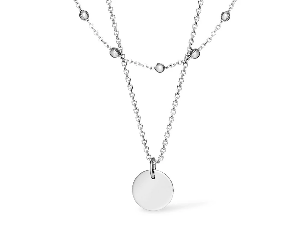 Ana Luisa Coin Necklace Set - Willow Silver