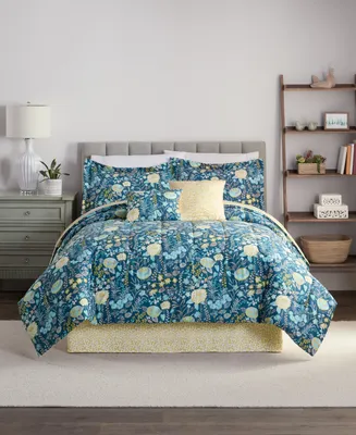 Waverly Fiona Floral 6-Pc. Comforter Set, King
