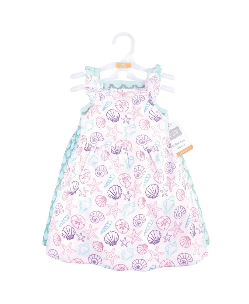Hudson Baby Girls Sleeveless Cotton Dresses 2pk