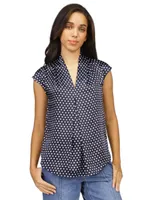 Michael Michael Kors Women's Dot Print V-Neck Top